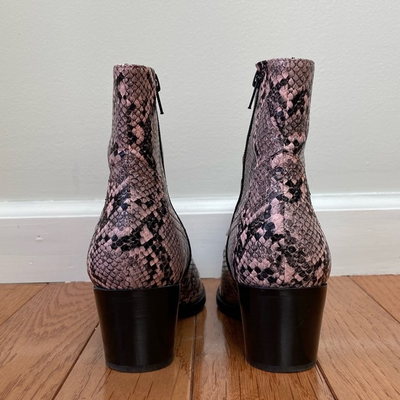 Jeffrey Campbell Kelam pink‎ snake print booties size 6.5 - Picture 4 of 9
